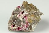 Roselite and Calcite Crystal Association - Aghbar Mine, Morocco #184200-1
